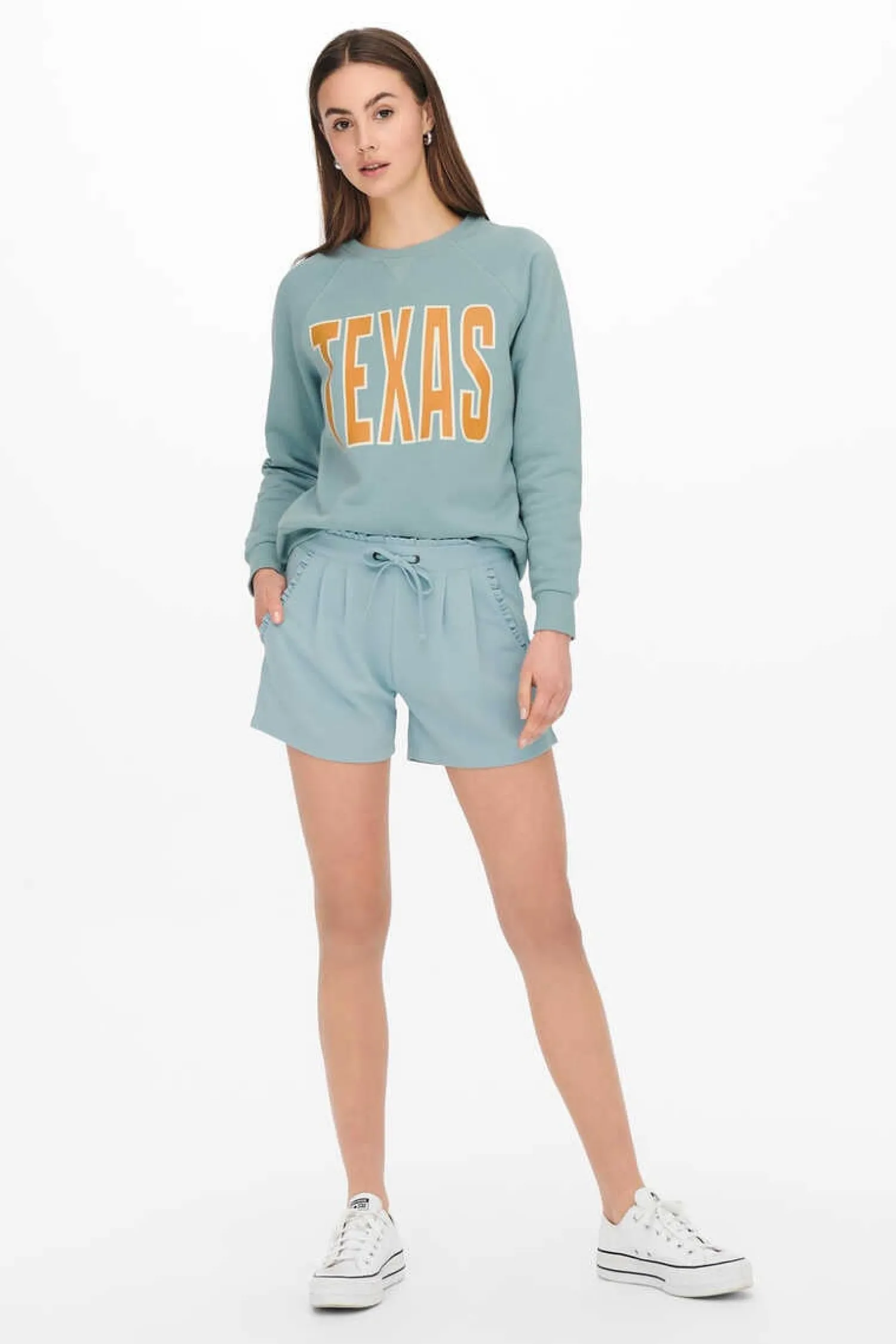 JDY Calcas-Calcoes Com Detalhe De Folhos