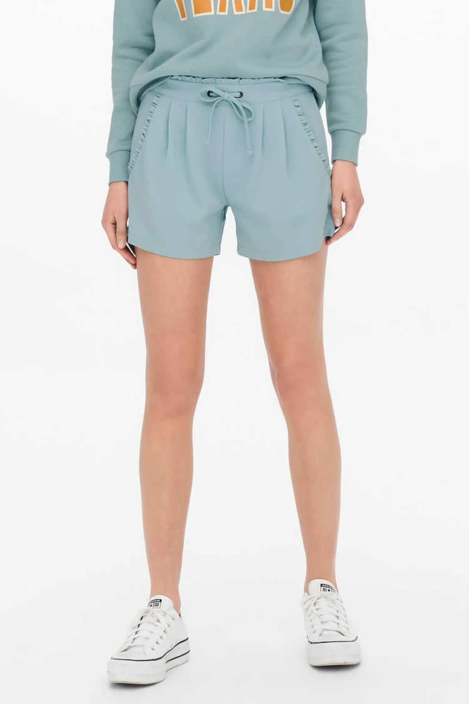 JDY Calcas-Calcoes Com Detalhe De Folhos