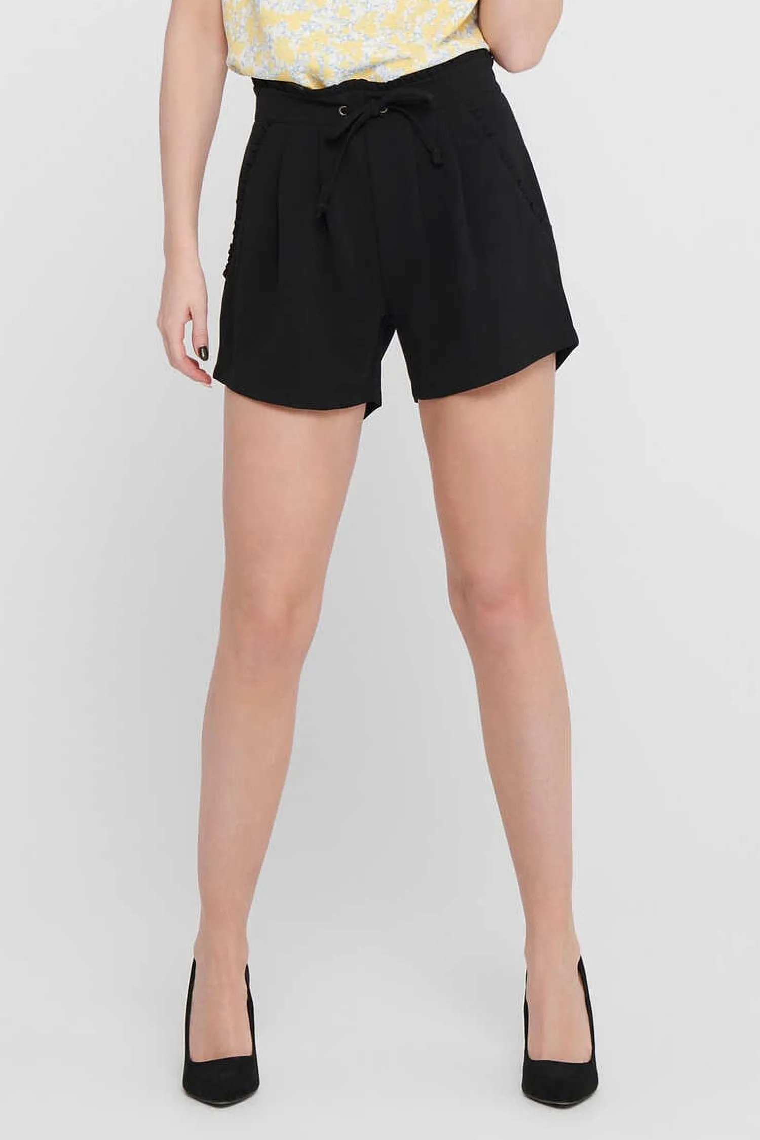 JDY Calcas-Calcoes Com Detalhe De Folhos