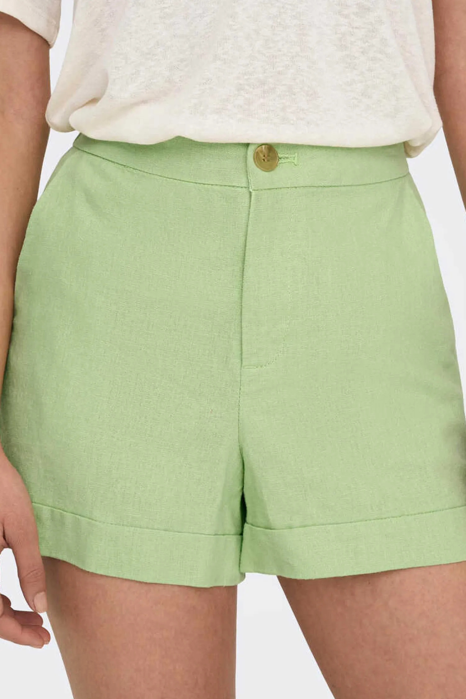 JDY Calcas-Calcoes De Linho Cintura Media