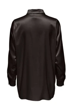 Only Camisas E Blusas-Camisa Acetinada Oversized