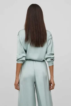 Vila Camisas E Blusas-Camisa Acetinada Total Look