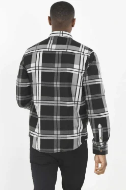 Brave Soul Camisa Aos Quadrados Com Bordado Natural Hot