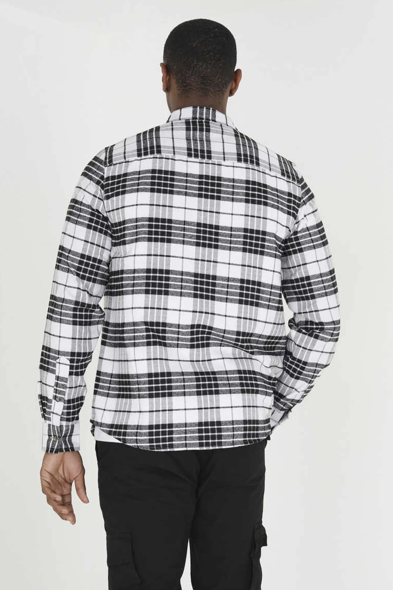 Brave Soul Camisa Aos Quadrados Com Dois Bolsos Natural Discount