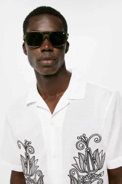 Springfield Camisa Bordada Cru Clearance