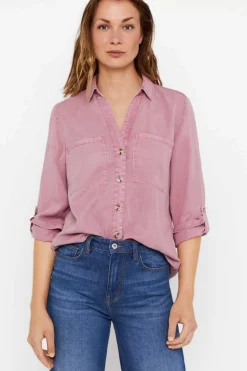 Cortefiel Camisas E Blusas-Camisa Cargo 100% Tencel