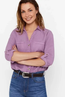 Cortefiel Camisas E Blusas-Camisa Cargo 100% Tencel