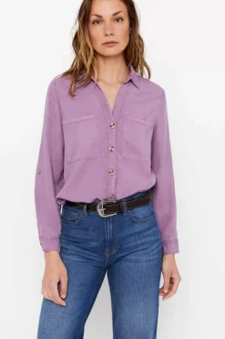 Cortefiel Camisas E Blusas-Camisa Cargo 100% Tencel