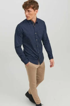 Jack & Jones Camisa Casual Marinho New
