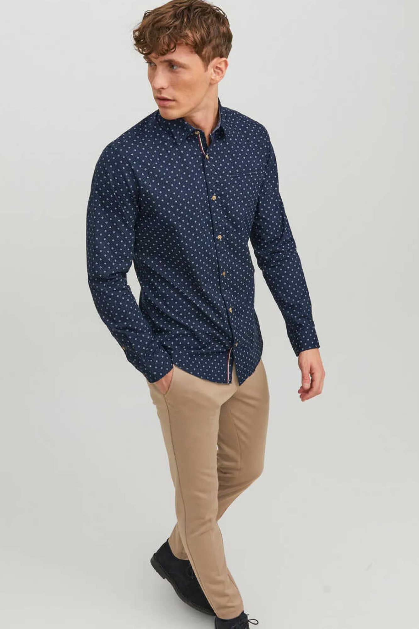 Jack & Jones Camisa Casual Marinho New