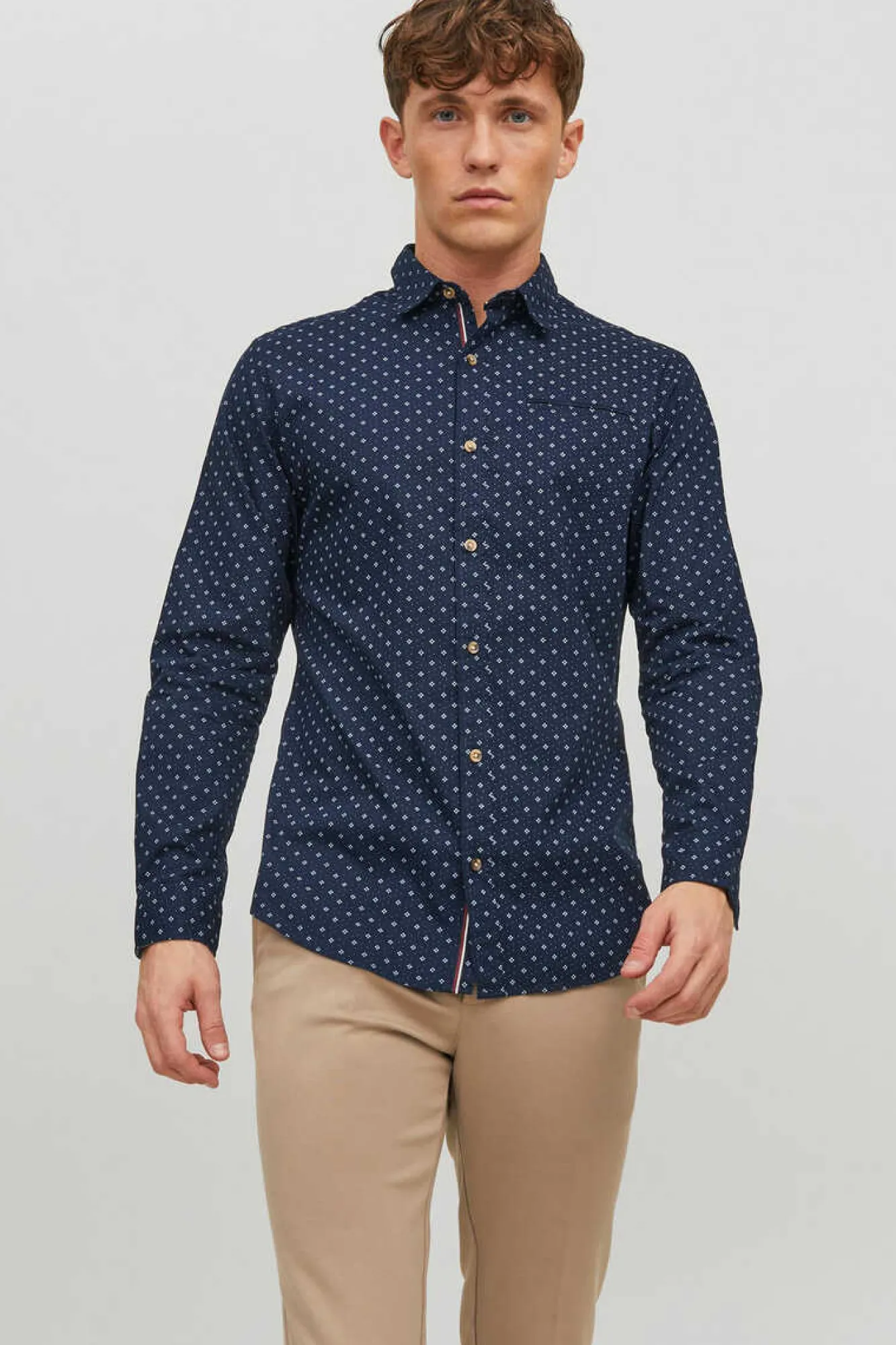Jack & Jones Camisa Casual Marinho New