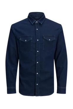 Jack & Jones Camisa Casual Algodao Azulado Hot