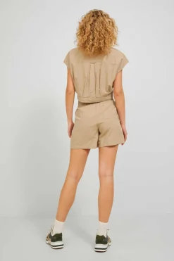 Jack & Jones Camisas E Blusas-Camisa Crop De Lino De Manga Corta