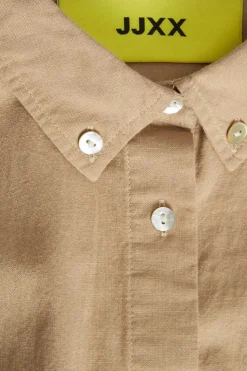 Jack & Jones Camisas E Blusas-Camisa Crop De Lino De Manga Corta