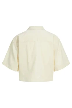 Jack & Jones Camisas E Blusas-Camisa Crop De Lino De Manga Corta