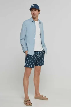 Camisa De Algodao Unicolor Slim Fit.