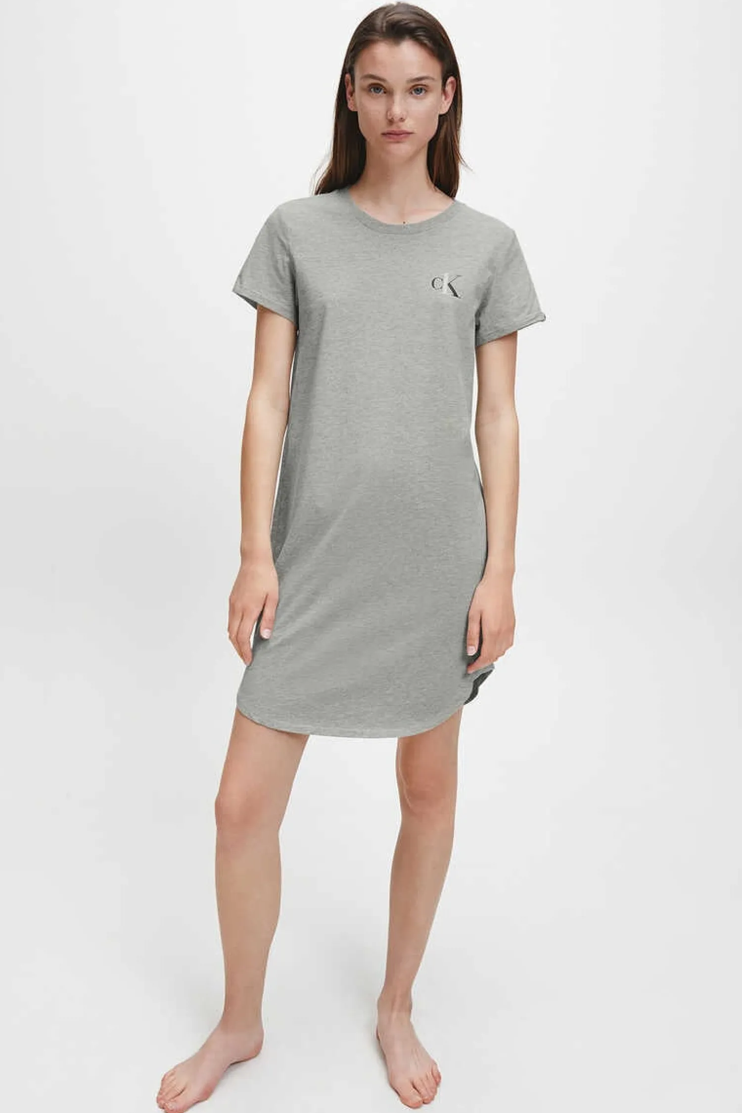 Calvin Klein Pijamas-Camisa De Dormir De Algodao Com Logotipo Da