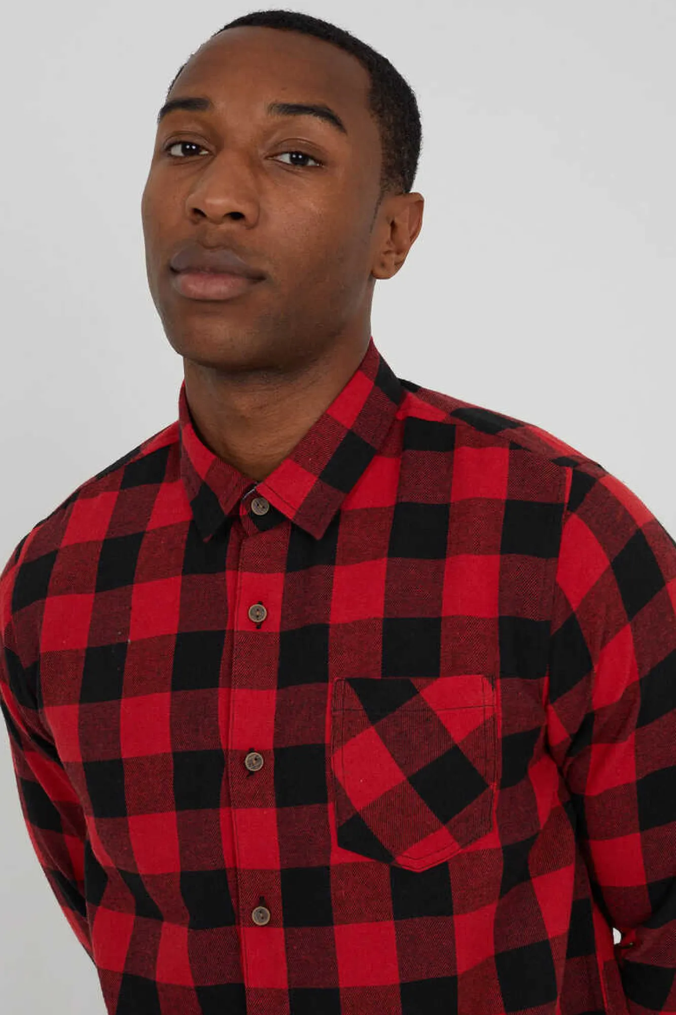 Brave Soul Camisa De Flanela Aos Quadrados Vermelho Real