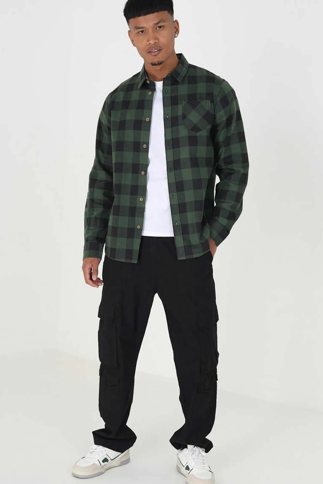 Brave Soul Camisa De Flanela Aos Quadrados Verde Best