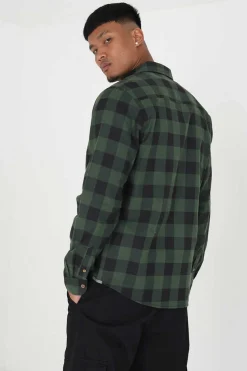 Brave Soul Camisa De Flanela Aos Quadrados Verde Best
