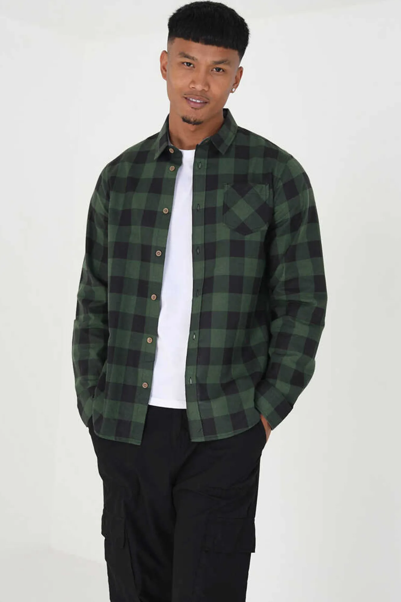 Brave Soul Camisa De Flanela Aos Quadrados Verde Best