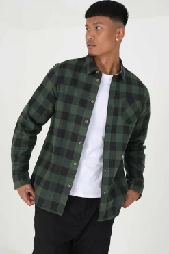 Brave Soul Camisa De Flanela Aos Quadrados Verde Best