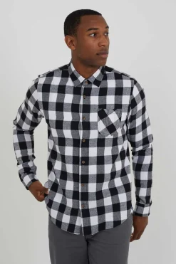 Brave Soul Camisa De Flanela Aos Quadrados Natural New