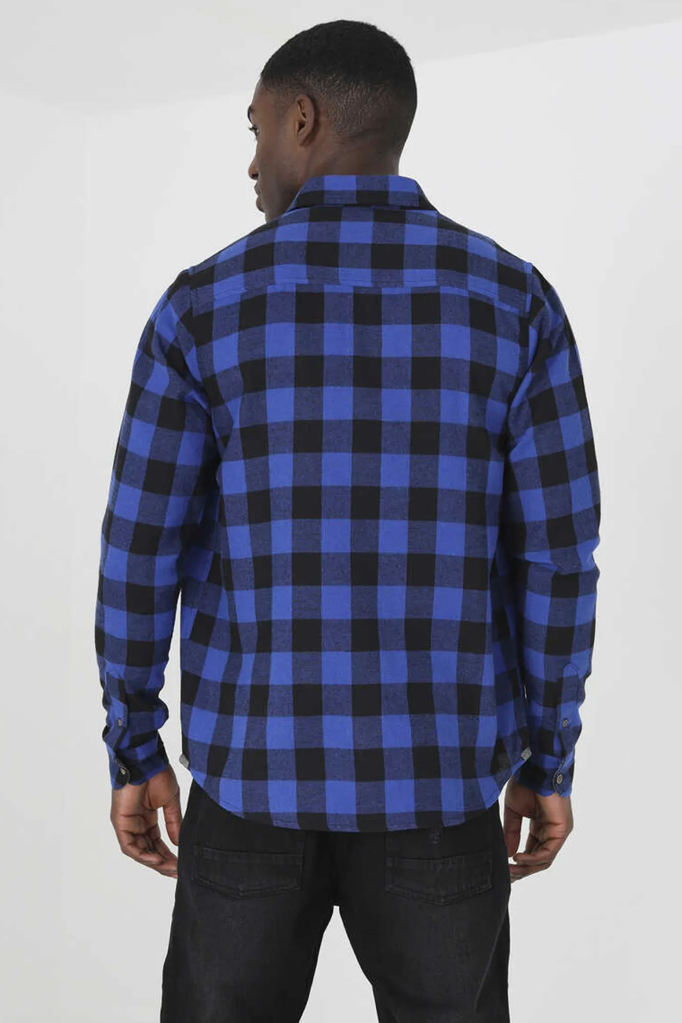 Brave Soul Camisa De Flanela Aos Quadrados Marinho Clearance