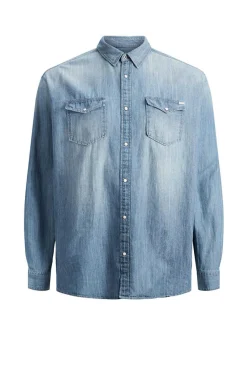 Jack & Jones PLUS Camisa De Ganga Loose Fit Plus Azulado Hot