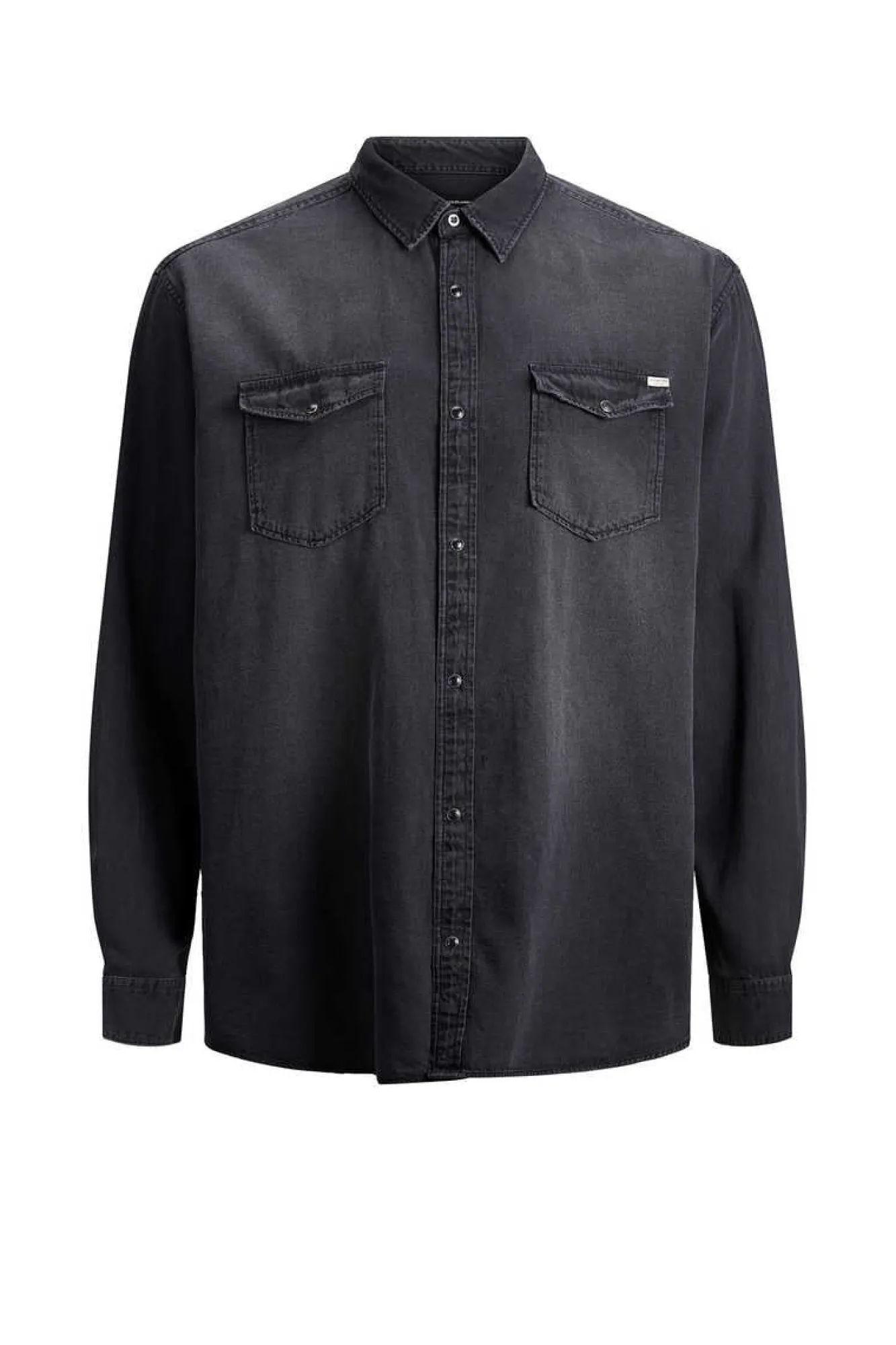 Jack & Jones PLUS Camisa De Ganga Loose Fit Plus Preto New