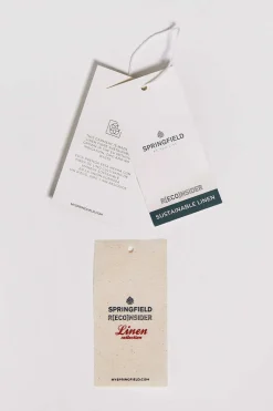 Springfield Camisa De Linho Estampada Castanho Sale