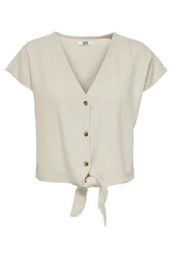 JDY Camisas E Blusas-Camisa De Linho Manga Curta