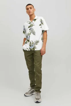 Jack & Jones Camisa De Manga Curta Estampada Branco Outlet