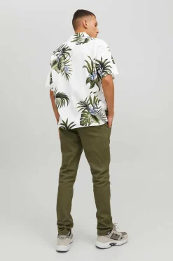 Jack & Jones Camisa De Manga Curta Estampada Branco Outlet
