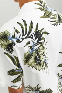 Jack & Jones Camisa De Manga Curta Estampada Branco Outlet