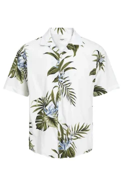 Jack & Jones Camisa De Manga Curta Estampada Branco Outlet