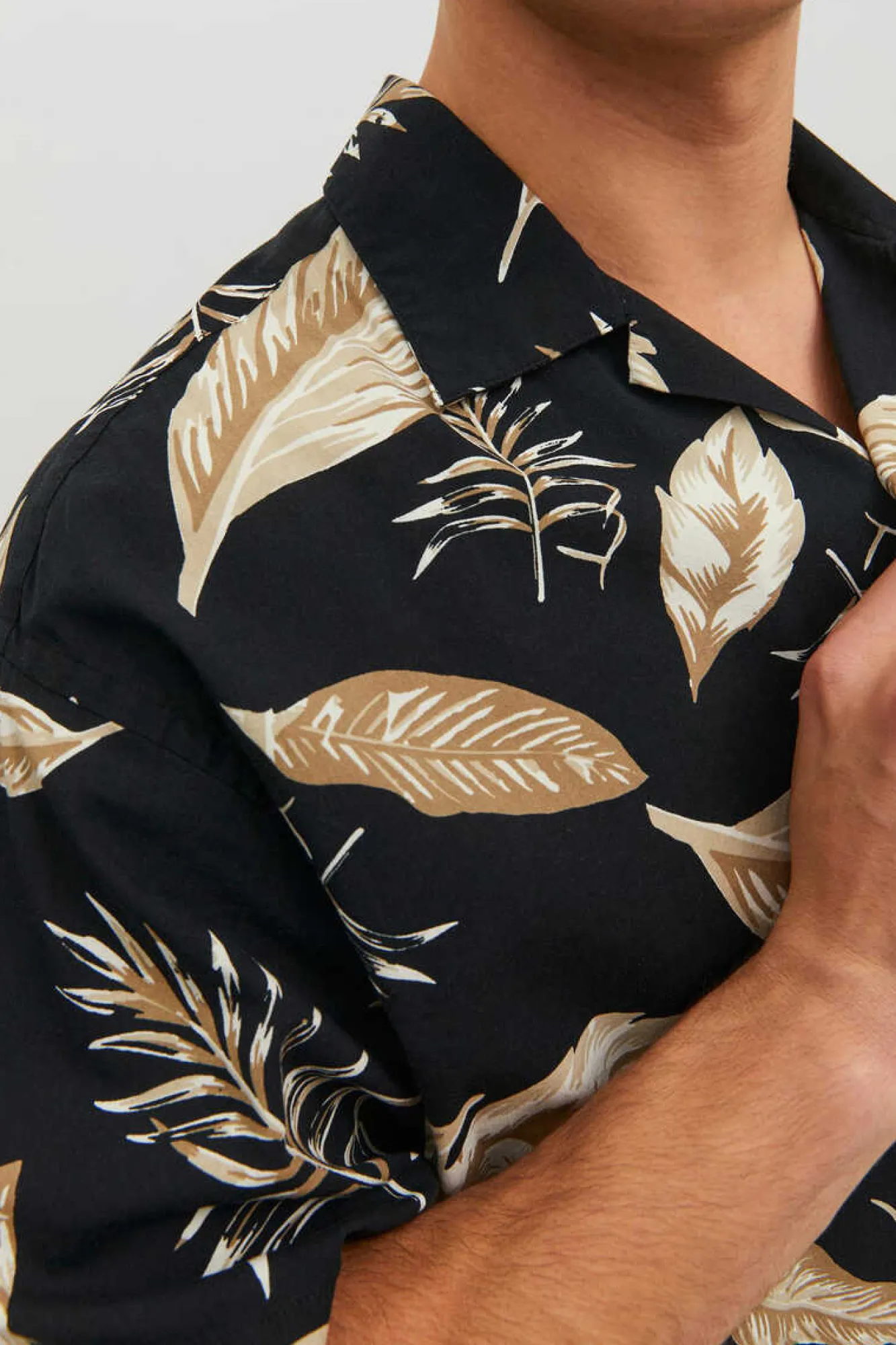 Jack & Jones Camisa De Manga Curta Estampada Preto Clearance