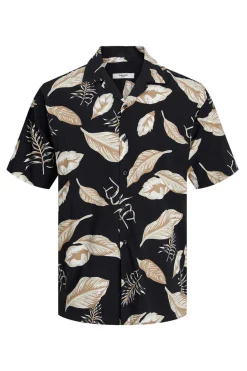 Jack & Jones Camisa De Manga Curta Estampada Preto Clearance