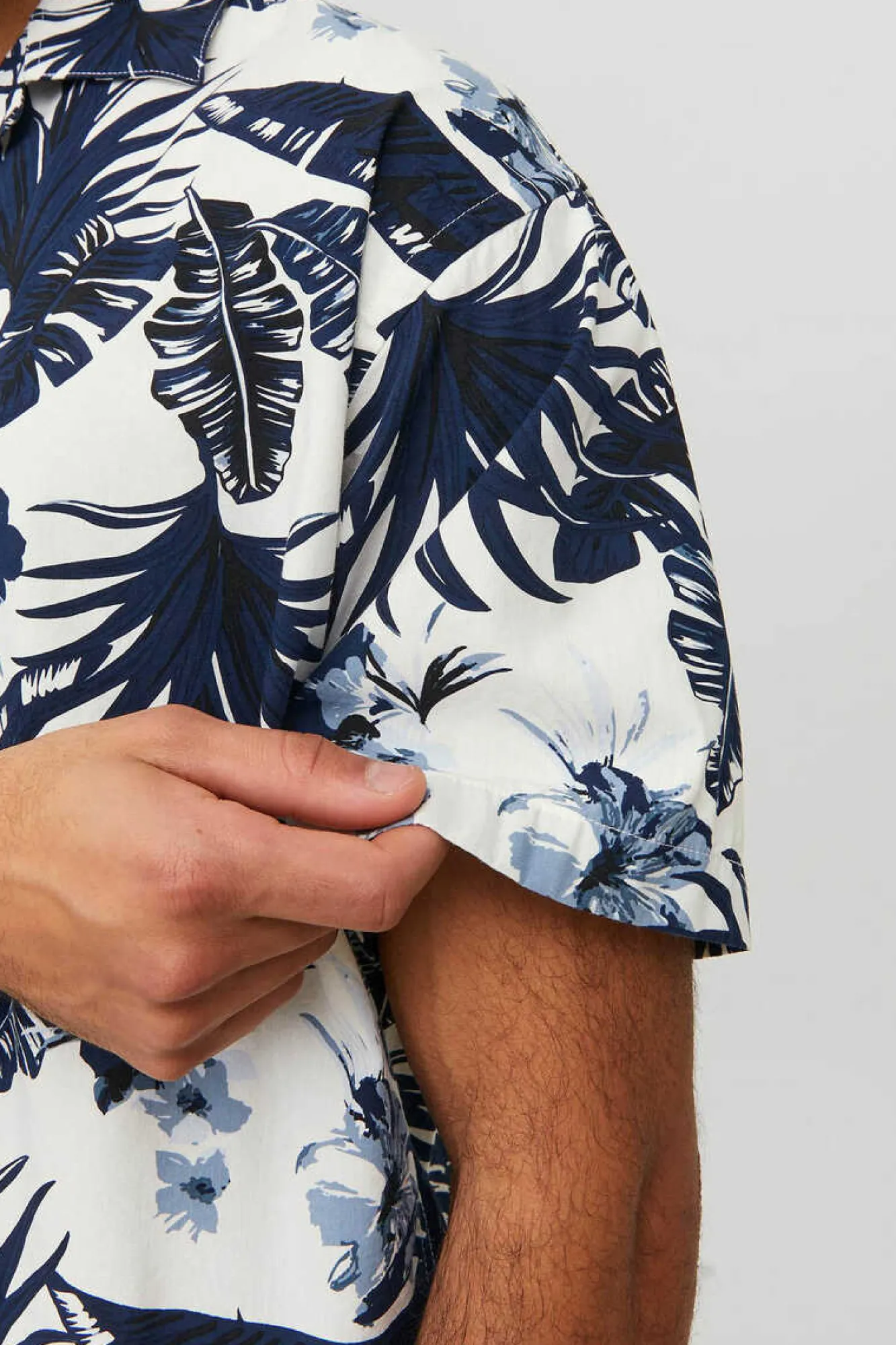 Jack & Jones Camisa De Manga Curta Estampada Marinho Mistura Clearance