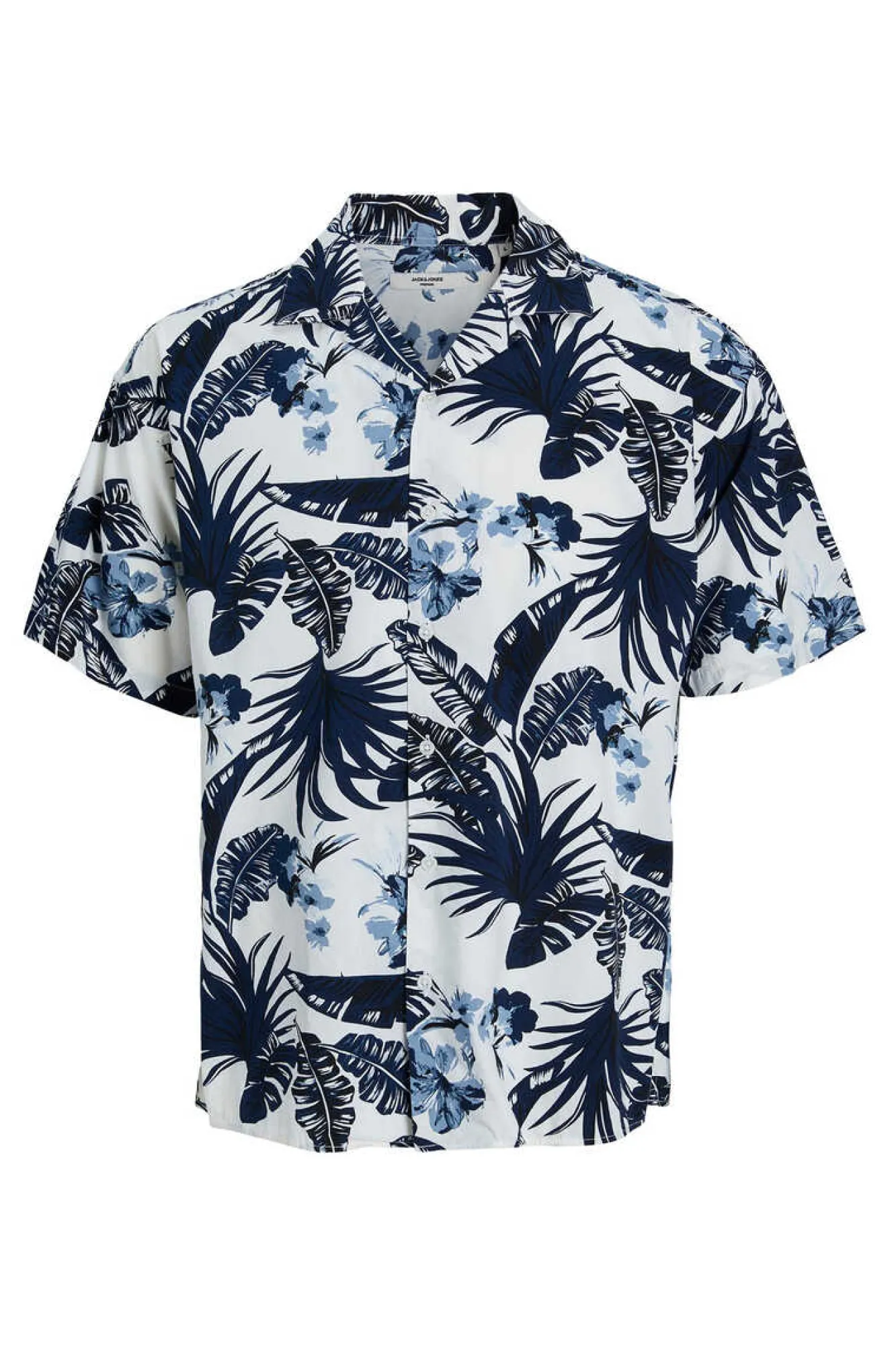 Jack & Jones Camisa De Manga Curta Estampada Marinho Mistura Clearance