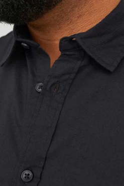 Jack & Jones PLUS Camisa De Sarja Xadrez Loose Fit Plus Preto Clearance