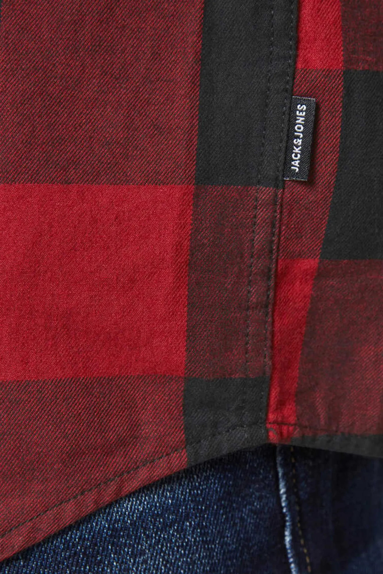 Jack & Jones PLUS Camisa De Sarja Xadrez Loose Fit Plus Red Outlet