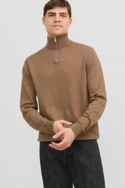 Jack & Jones Camisa De Sarja Xadrez Slim Fit Castanho