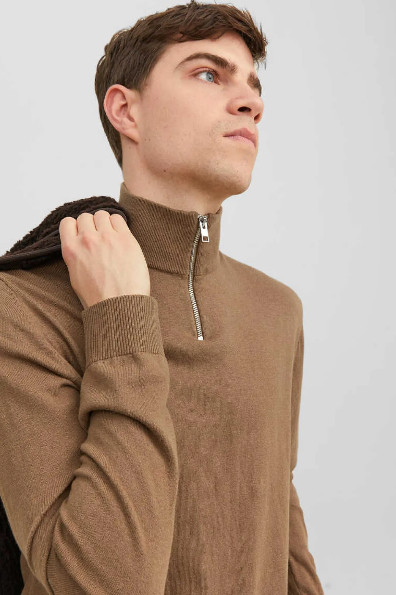 Jack & Jones Camisa De Sarja Xadrez Slim Fit Castanho