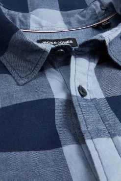 Jack & Jones Camisa De Xadrez Azulado Discount