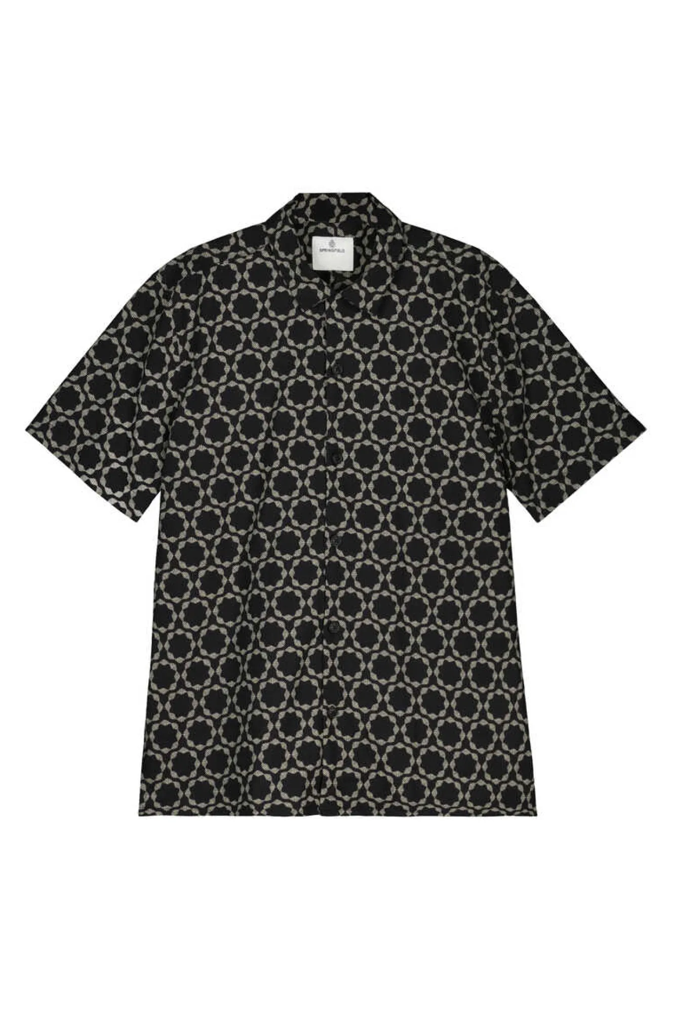 Springfield Camisa Estampada Camel Online