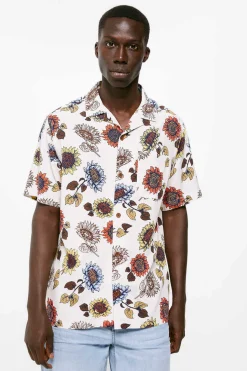 Springfield Camisa Estampada Camel New