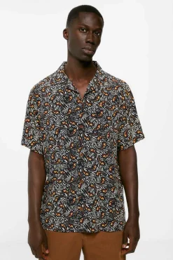 Springfield Camisa Estampada Azulado Outlet