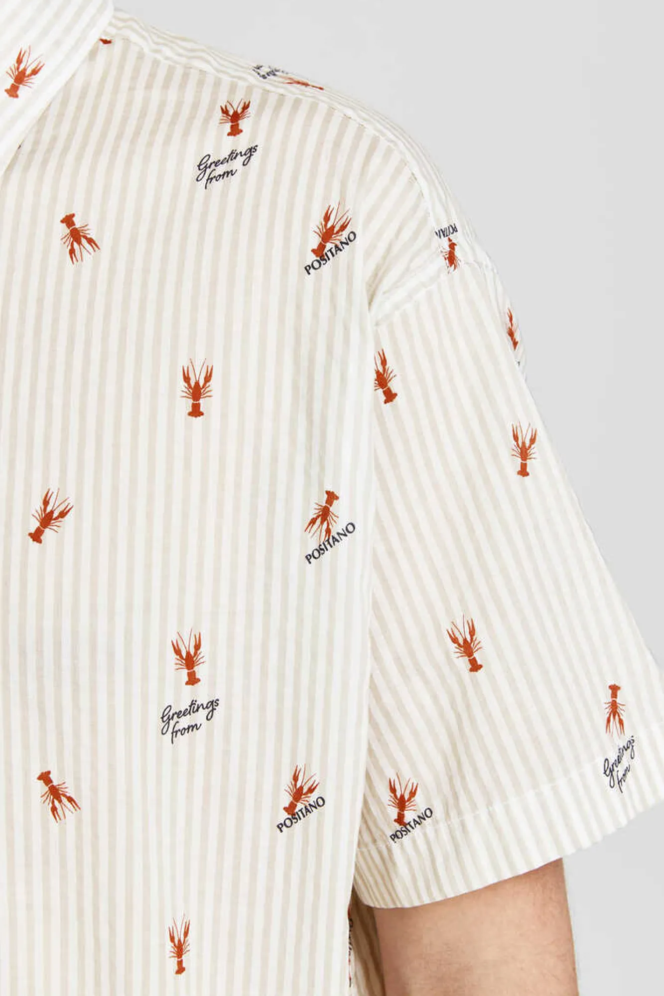 Jack & Jones Camisa Estampada Algodao Branco Hot