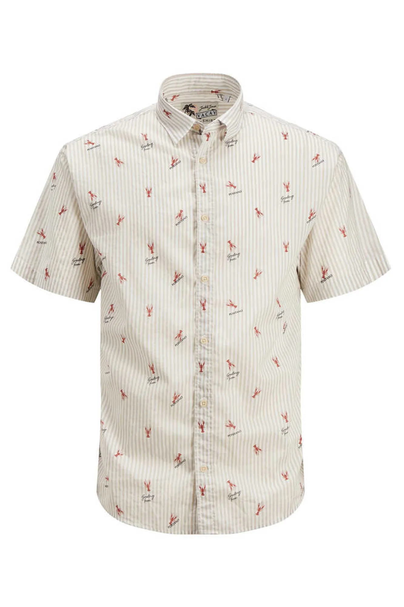 Jack & Jones Camisa Estampada Algodao Branco Hot